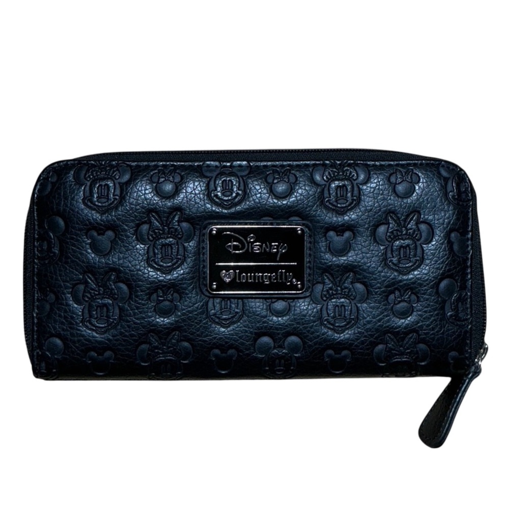 Disney Loungefly Minnie and Mickey Black Wallet